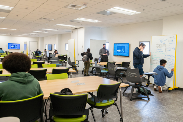 Science Library 5th floor iLabs with tables and chairs