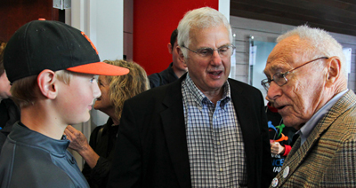 Bruce Alberts, center, with grandson Aidan and David Perlman Bruce Alberts, center, with grandson Aidan and David Perlman