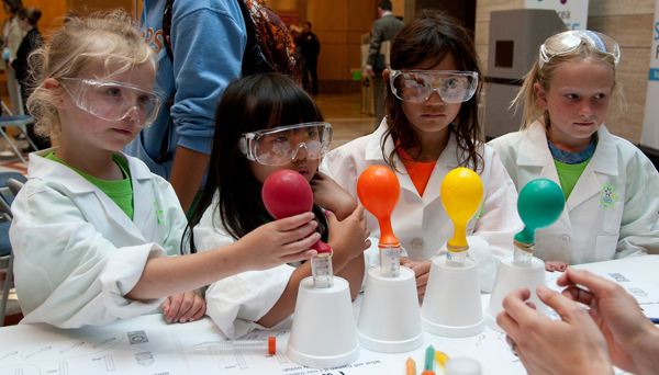 Children from UCSF Camps visit Genentech Hall on Aug. 16. Children from UCSF Camps visit Genentech Hall on Aug. 16.