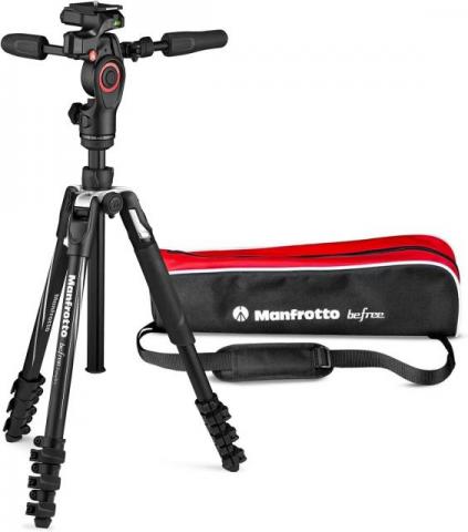 Manfrotto Befree 3-Way Live Advanced Tripod Kit with Fluid Head in Aluminum for Cameras and Cell Phones