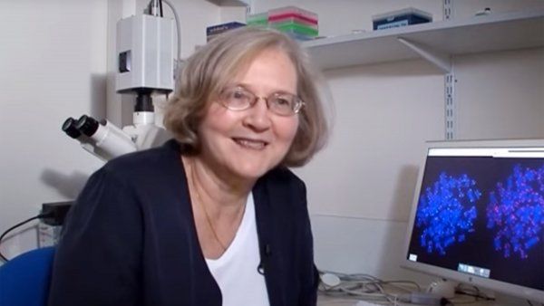 Elizabeth Blackburn talks in her lab in a still taken from a video about her Nobel Prize-winning discovery