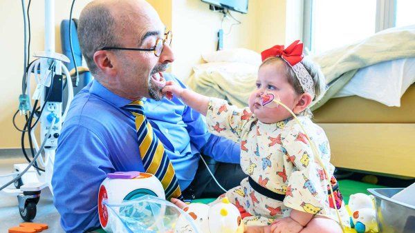 doctor with pediatric patient.