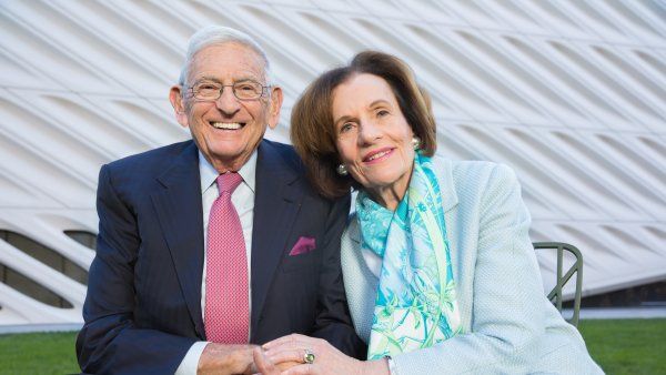 Eli and Edythe Broad smiling for the picture. 