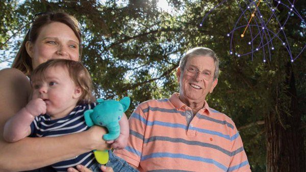 Patient, Michael Agnew, spending time with his kids and grandkids.