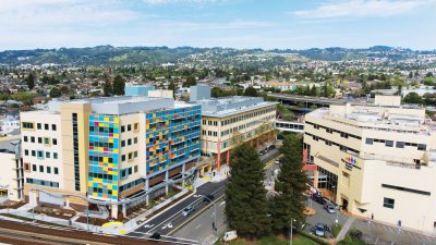 Aerial view of the Benioff Oakland campus