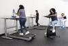 Active Study Area with treadmill and stationary bike desks